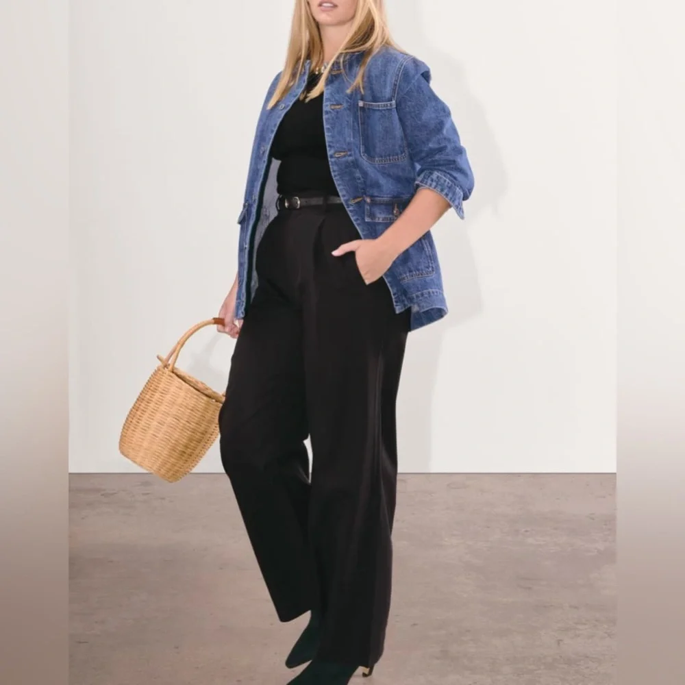 Everlane The Draper Pleated Pant in Buttersmooth Womens Size 0S - Picture 2 of 7